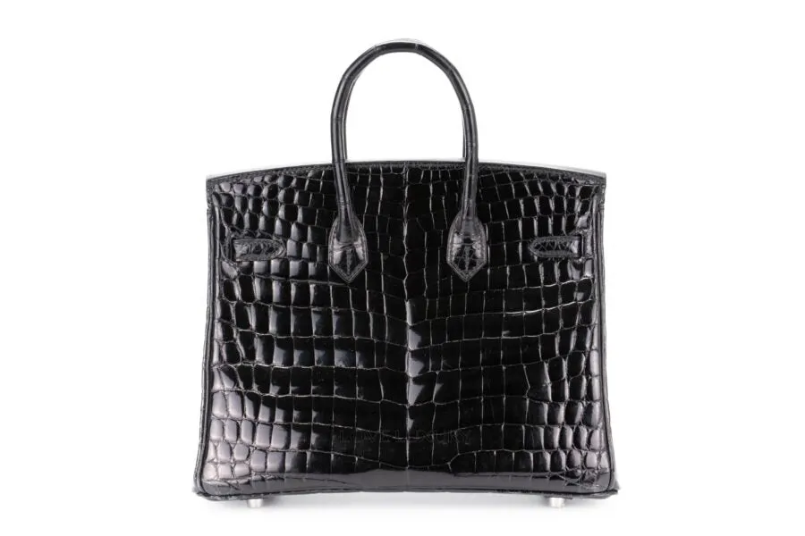 Hermès Birkin 25 Shiny Crocodile Niloticus Black Palladium Hardware
