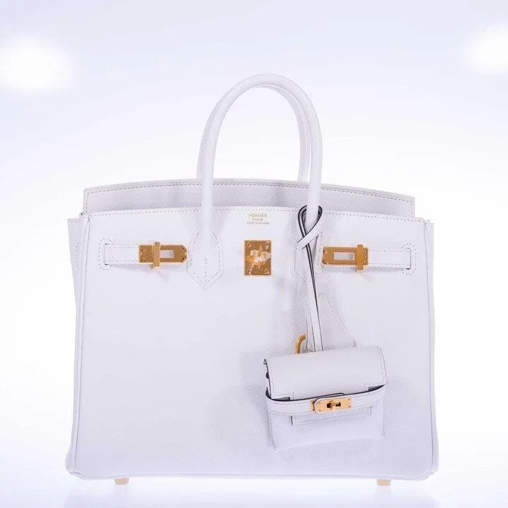 Hermès Birkin 25 White Epsom with Gold Hardware
