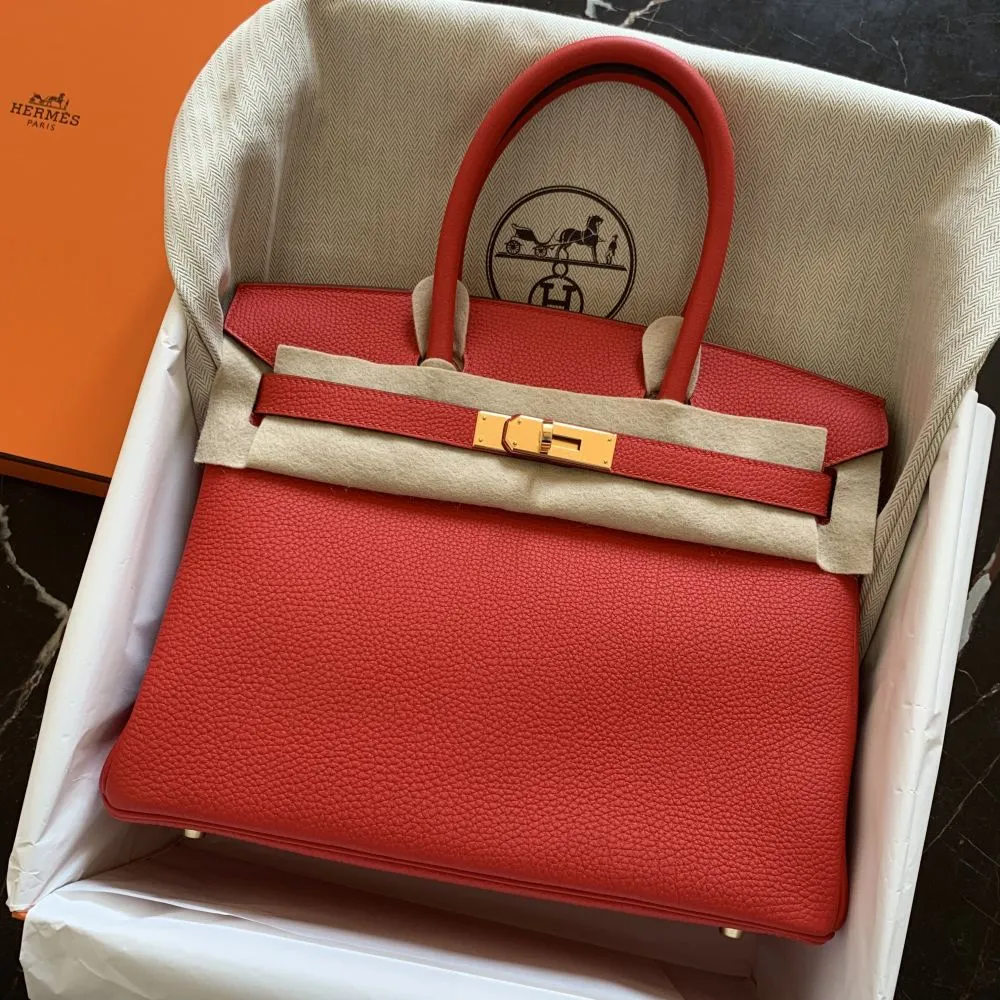 Hermès Birkin 30 Rouge de Coeur Togo Gold Hardware GHW