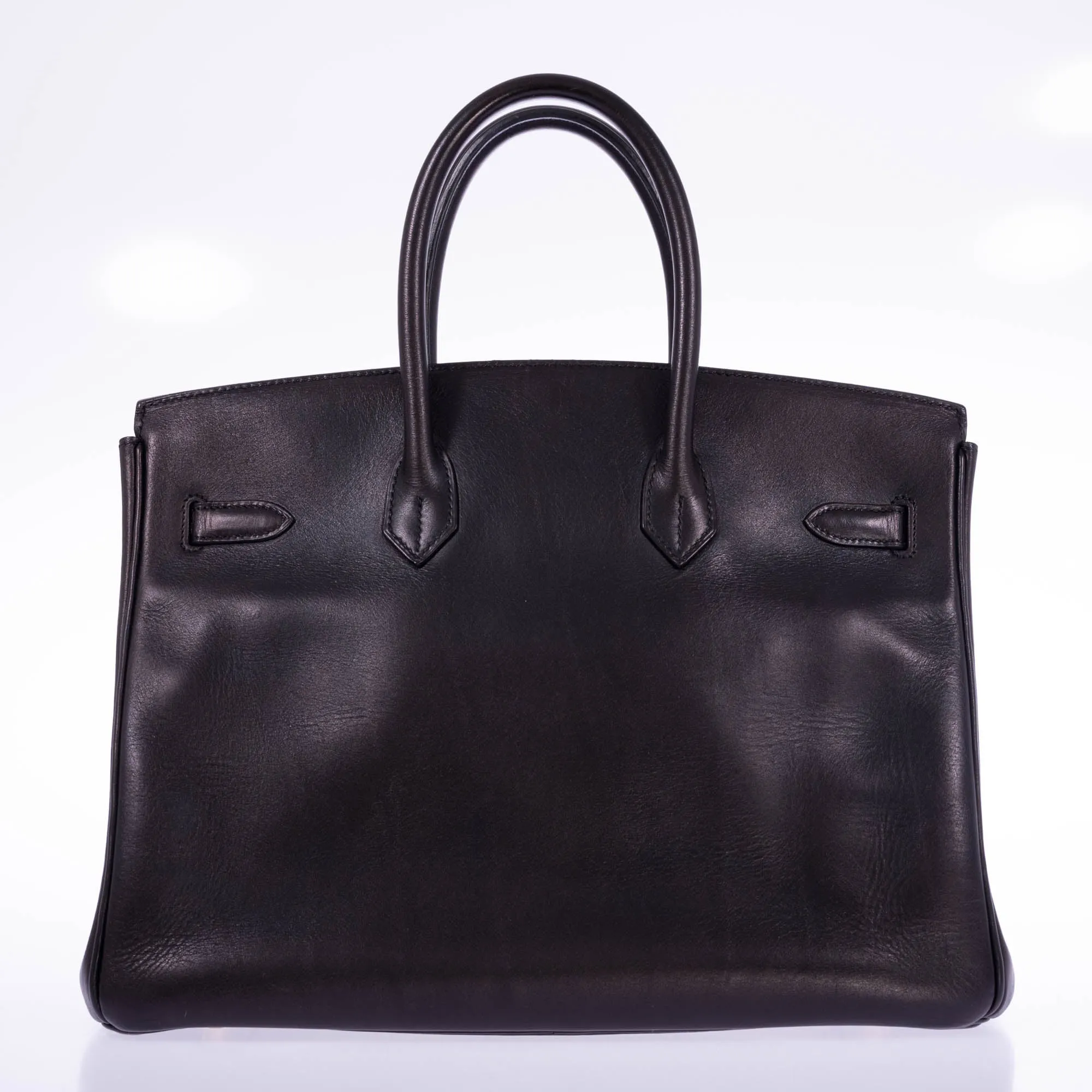 Hermès Vintage Birkin 35 Black Box Leather Gold Hardware