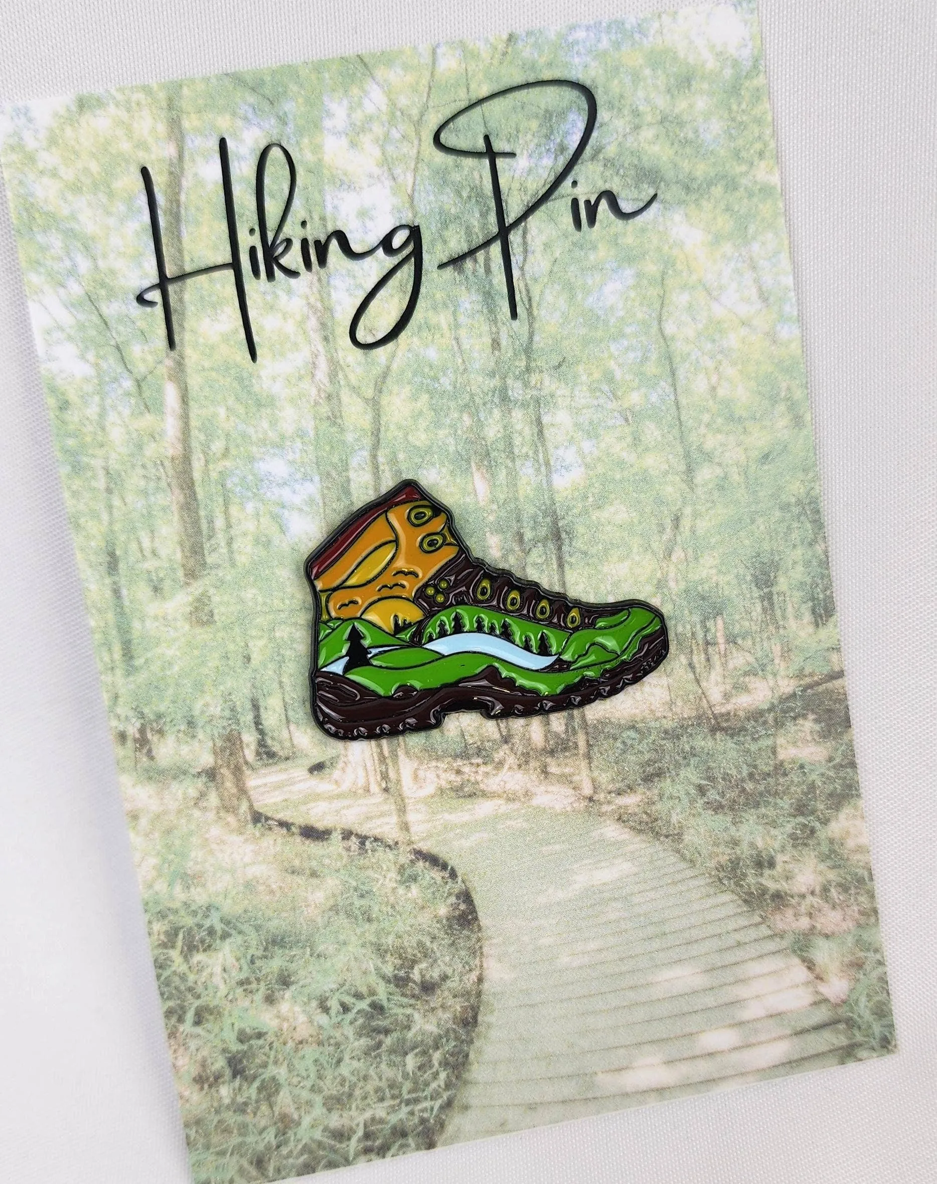 Hiking Boot Enamel Pin - Nature-Inspired Adventure Accessory