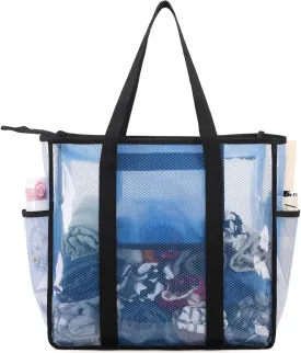 JIANYA Clear Tote Bag Beach Bags for Women Large Waterproof Sandproof Tip-proof Shoudler Tote Bag Swim Pool Bag