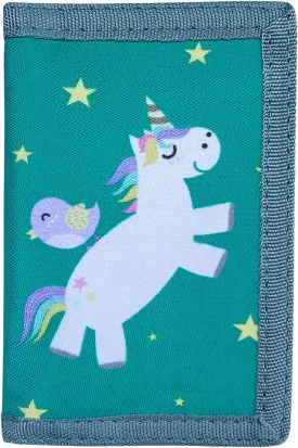 Kids Wallet for Boys and Girls, Novelty Wallet for Boys and Girls Ages 5-7, Camo Teen Wallet for Kids Birthday Gifts - Jumping Unicorn