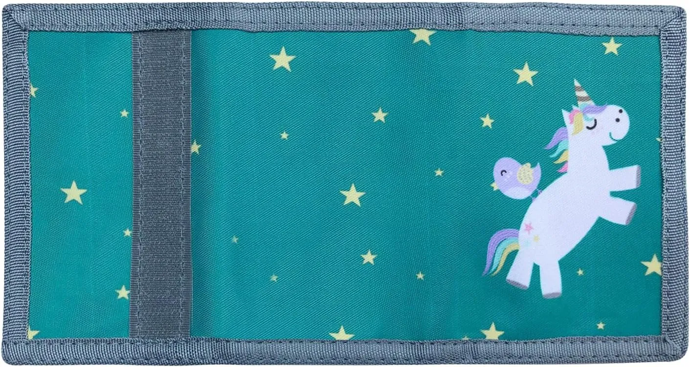 Kids Wallet for Boys and Girls, Novelty Wallet for Boys and Girls Ages 5-7, Camo Teen Wallet for Kids Birthday Gifts - Jumping Unicorn