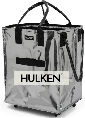 (Large, Silver) Reusable Grocery Bag On Wheels, Shopping Trolley, Rolling Tote, Zipper Closure, Lightweight, Carries Up to 66 lb, Folds Flat, Unbreakable Handles