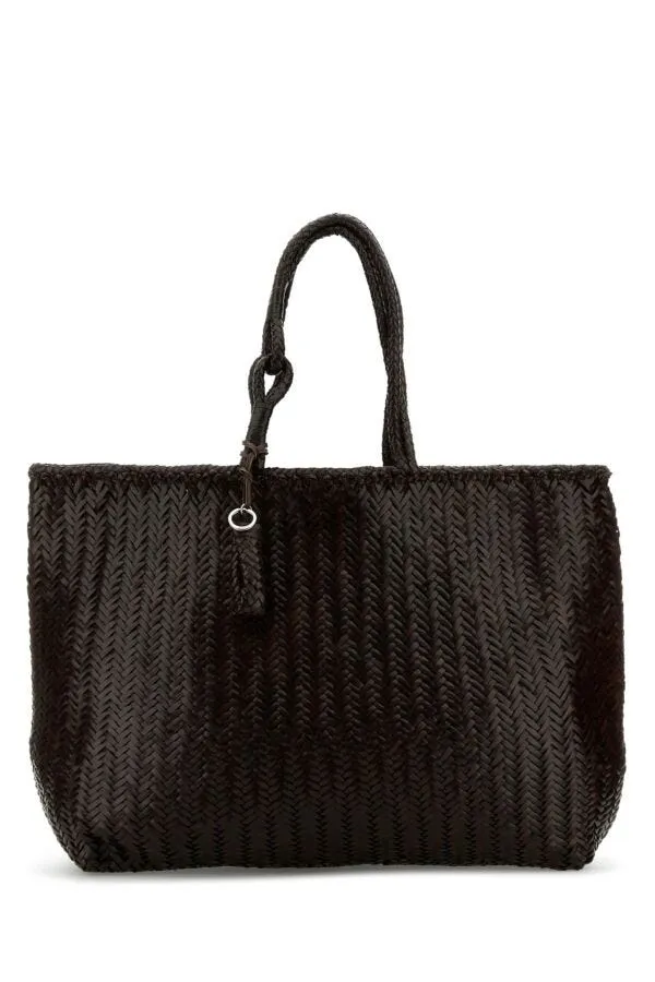Lemaire Women Brown Leather Xl Shopping Bag