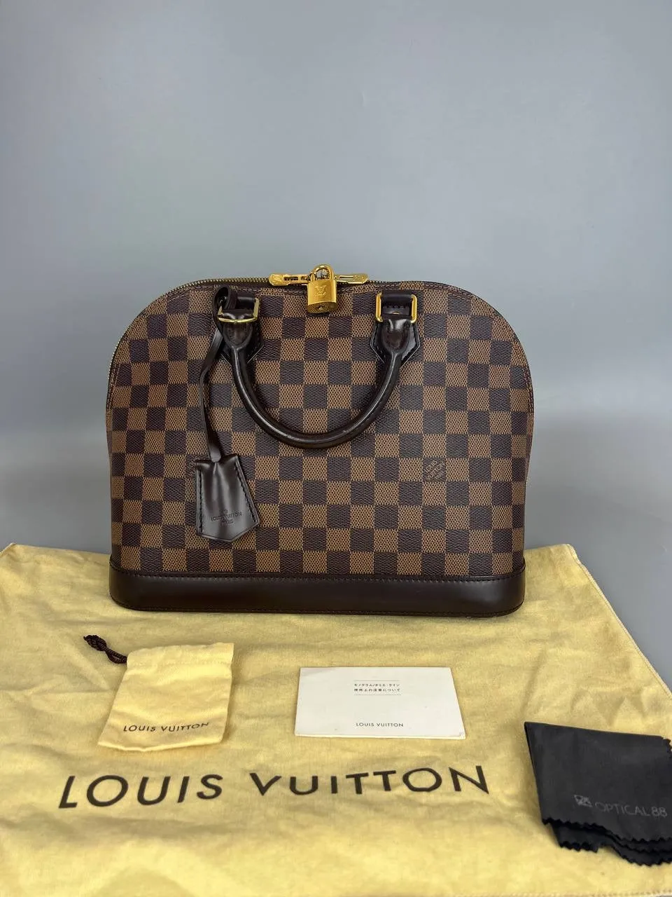 LOUIS VUITTON Alma PM - Damier Ebene Gold Hardware
