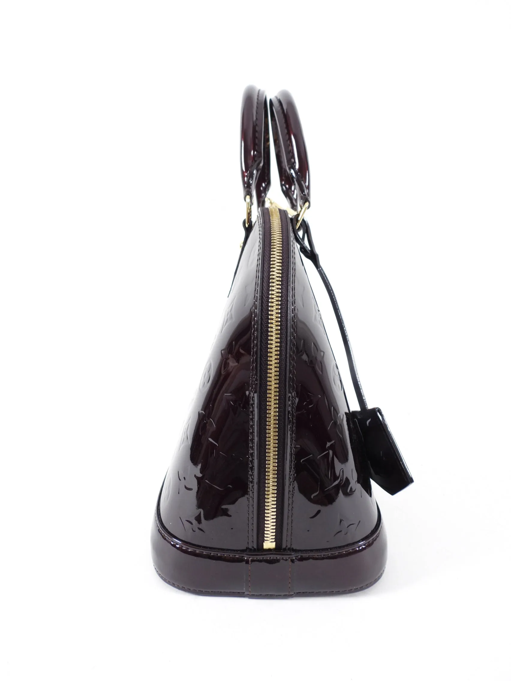 Louis Vuitton Vernis Alma PM in Amarante and GHW