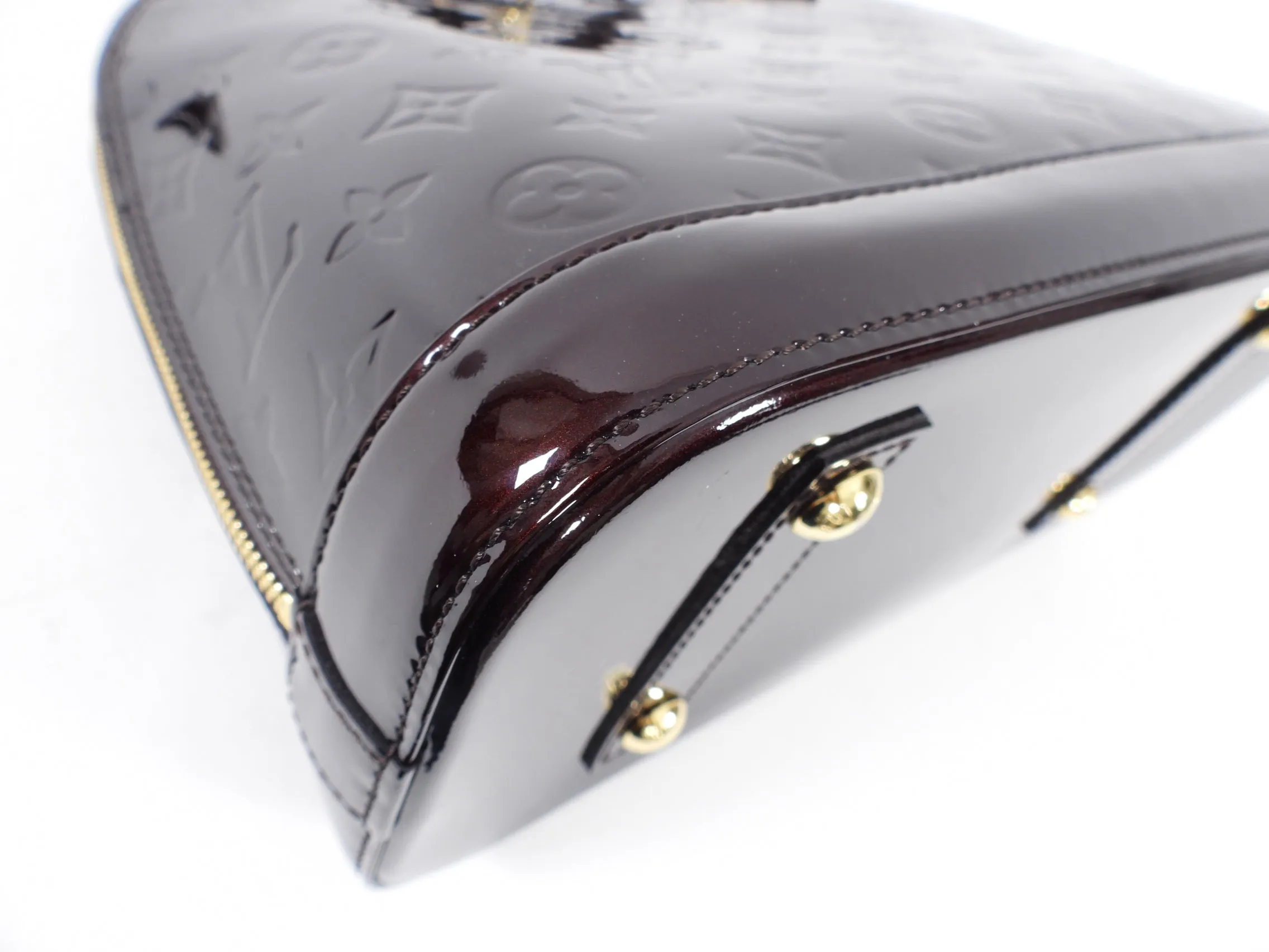 Louis Vuitton Vernis Alma PM in Amarante and GHW