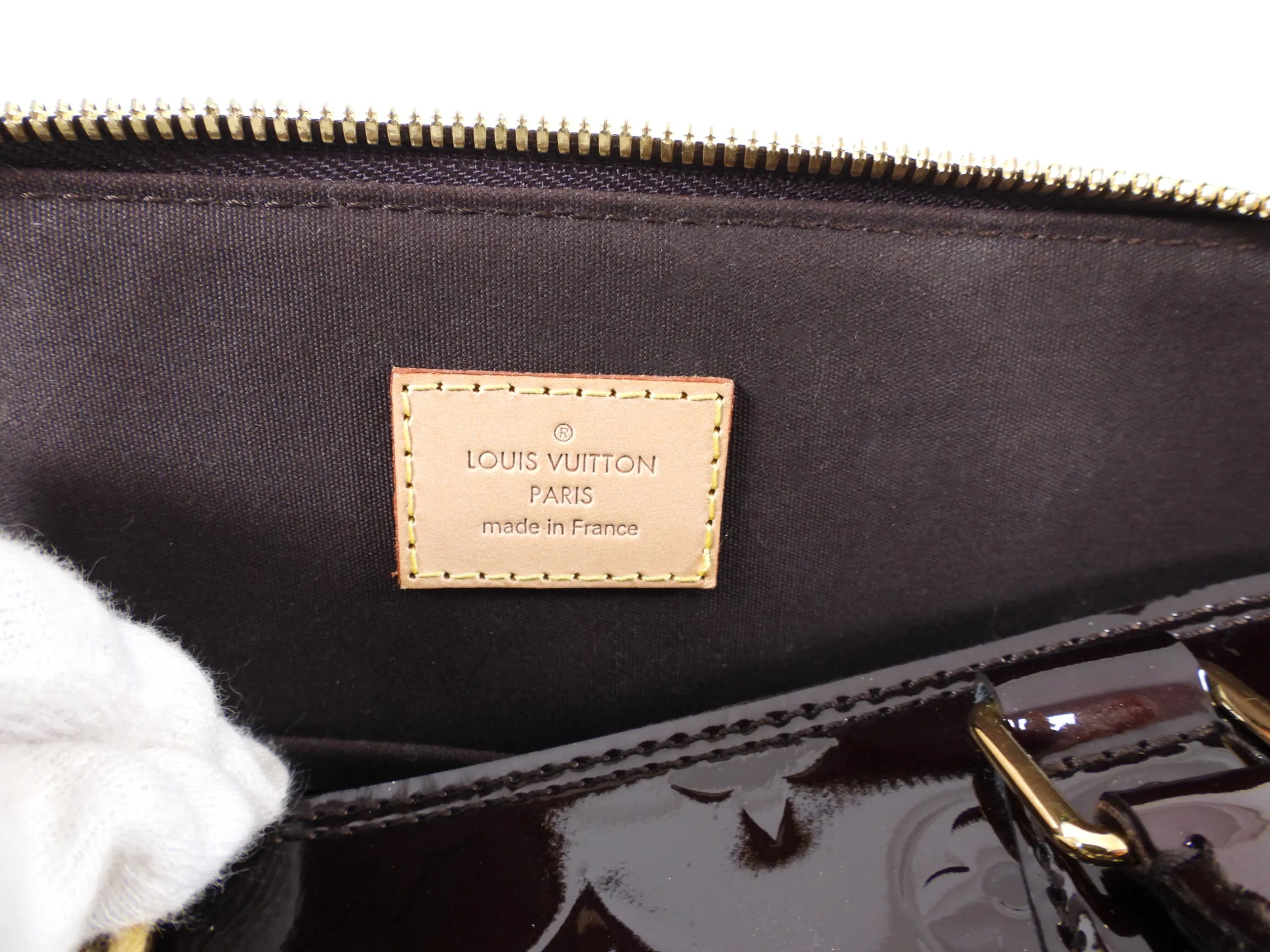 Louis Vuitton Vernis Alma PM in Amarante and GHW