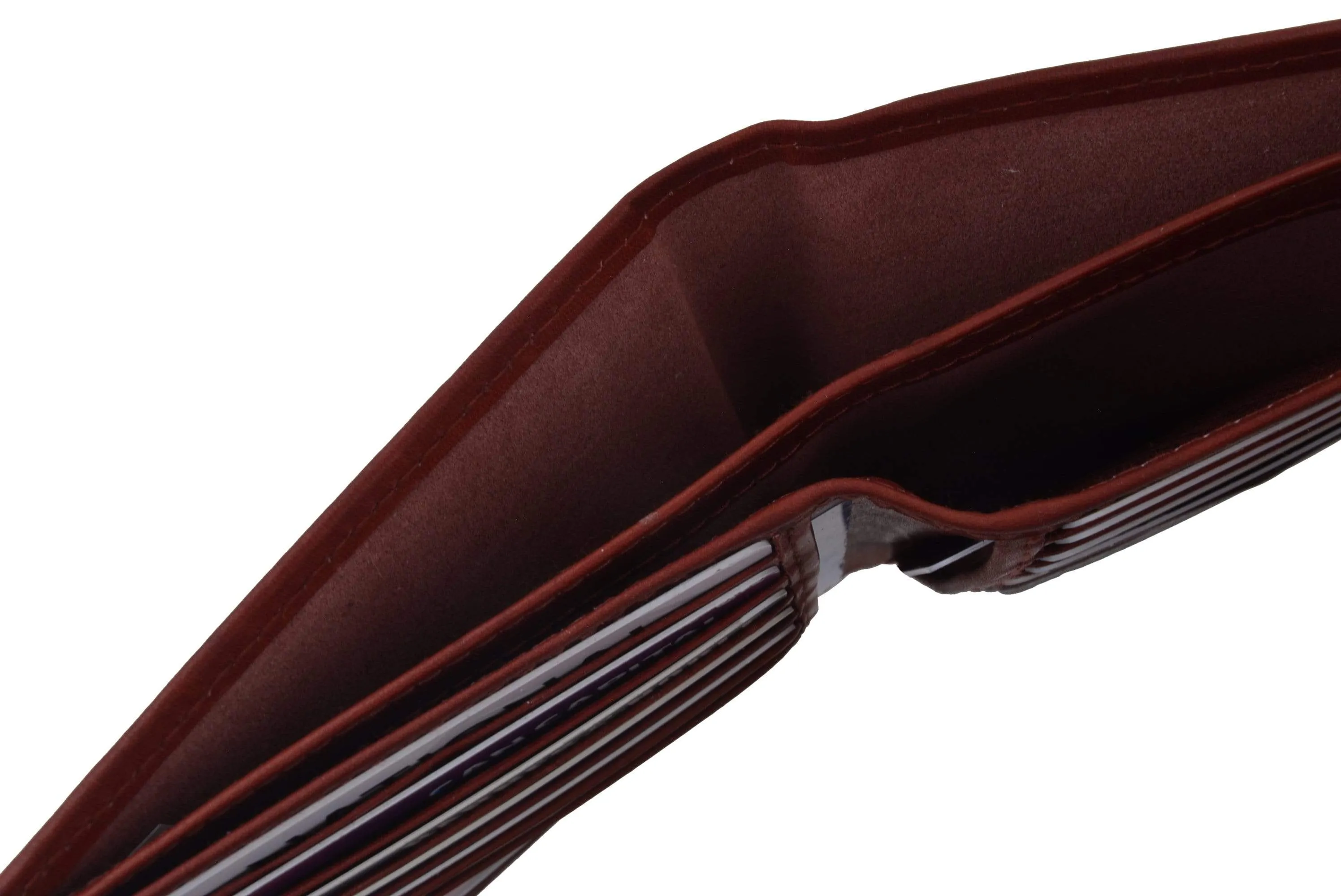 Mens Genuine Leather Bifold Wallet Slim Hipster Cowhide Credit Card and ID 2502 CF