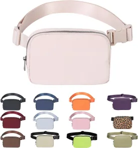 Mini Belt Bag Waist Small Pouch With Strap Fanny Pack Crossbody bag For Women Bum Bag For Workout Sports Traveling Walking Running Hiking Cycling Shopping Hiking,Nylon WaterproofBeige