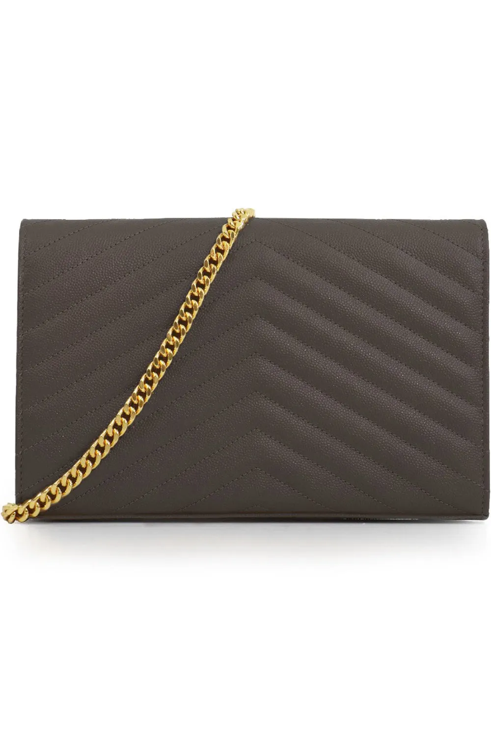 MONOGRAMME QUILTED CHAIN WALLET | PEBBLE/GOLD