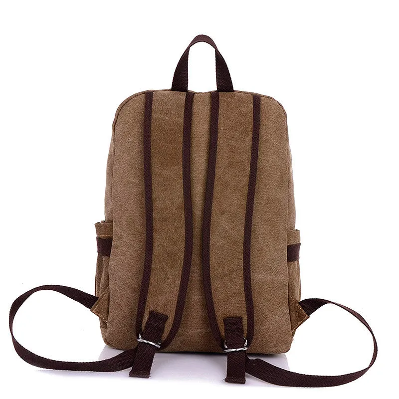 New Fashion canvas laptop backpack men travel bag men casual student school bag