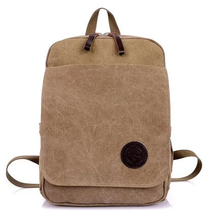 New Fashion canvas laptop backpack men travel bag men casual student school bag