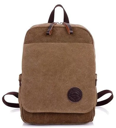 New Fashion canvas laptop backpack men travel bag men casual student school bag