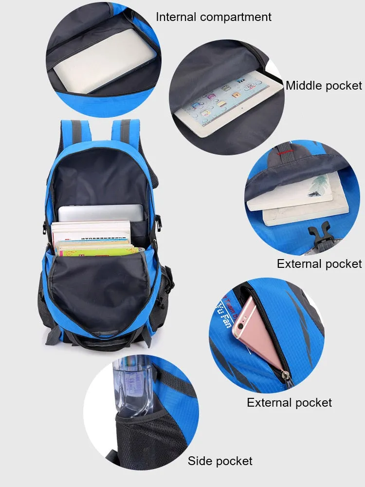 New Unisex Nylon Travel Backpack Large Capacity Camping 15-inch Laptop Backpack