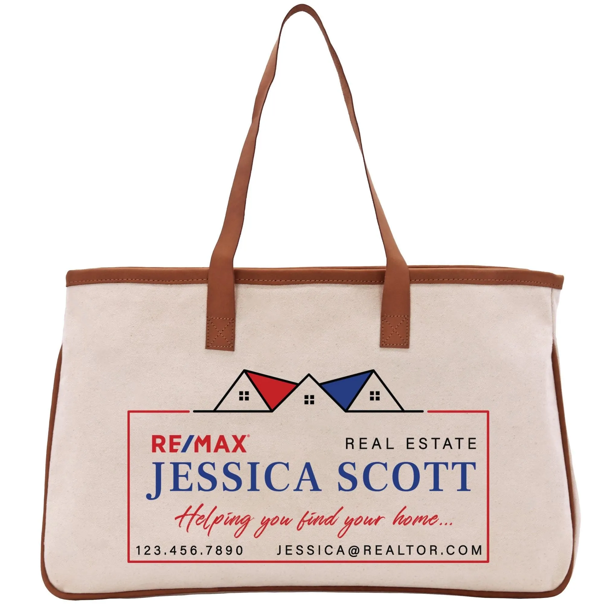 Remax Realtor Tote Bag Personalized Business Tote Custom Real Estate Agent Gift Bulk Business Logo Realtor Swag Real Estate Bag (RMXTB1003)