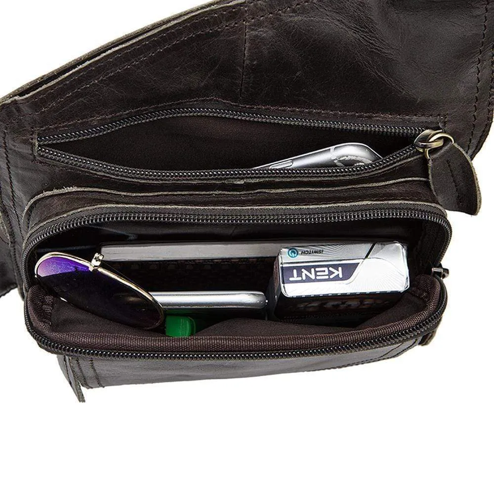Rossie Viren Vintage Leather Mini Messenger Bag