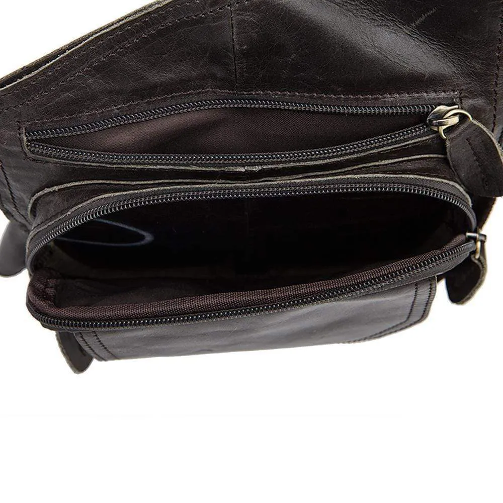 Rossie Viren Vintage Leather Mini Messenger Bag