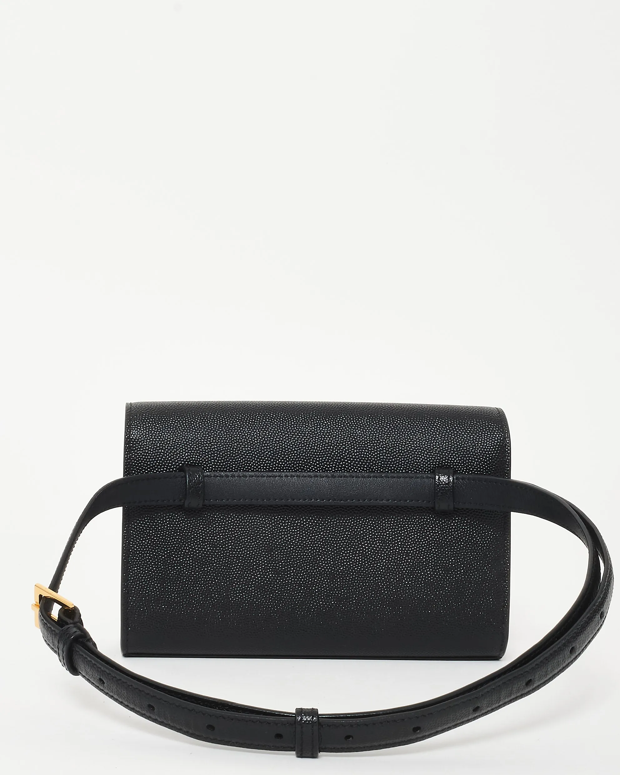 Saint Laurent Black Leather Small Kate Belt Bag GHW