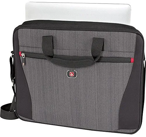 Swissgear - Structure 17" Laptop Case - Gray Heather/Black
