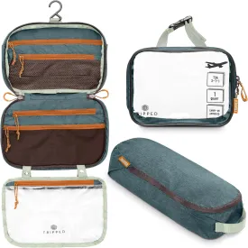Toiletry Bag Kit Set: Hanging Travel Toiletry Bag   311 TSA Cosmetic Liquid Bag   Ultralight Accessory Organizer Pouch