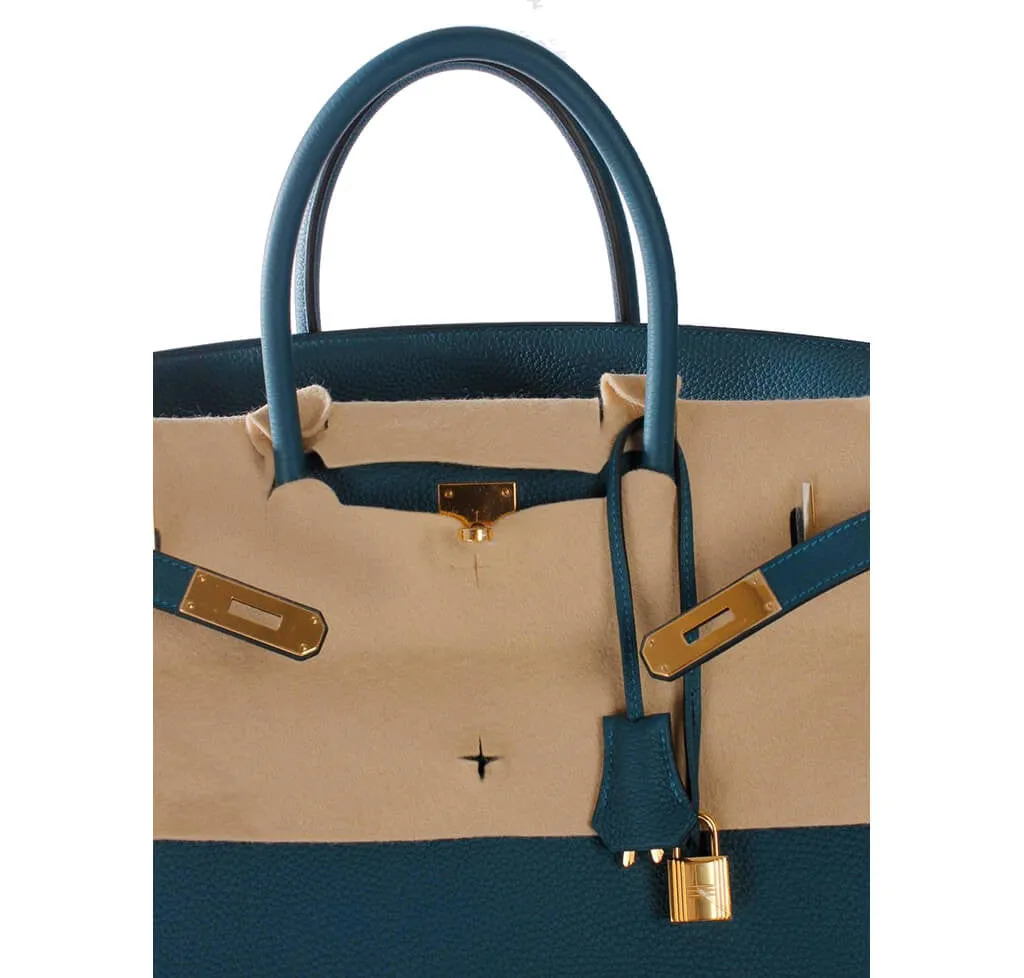 Trendy Inspired Hermès Birkin 40 Bag Bleu Covert Togo