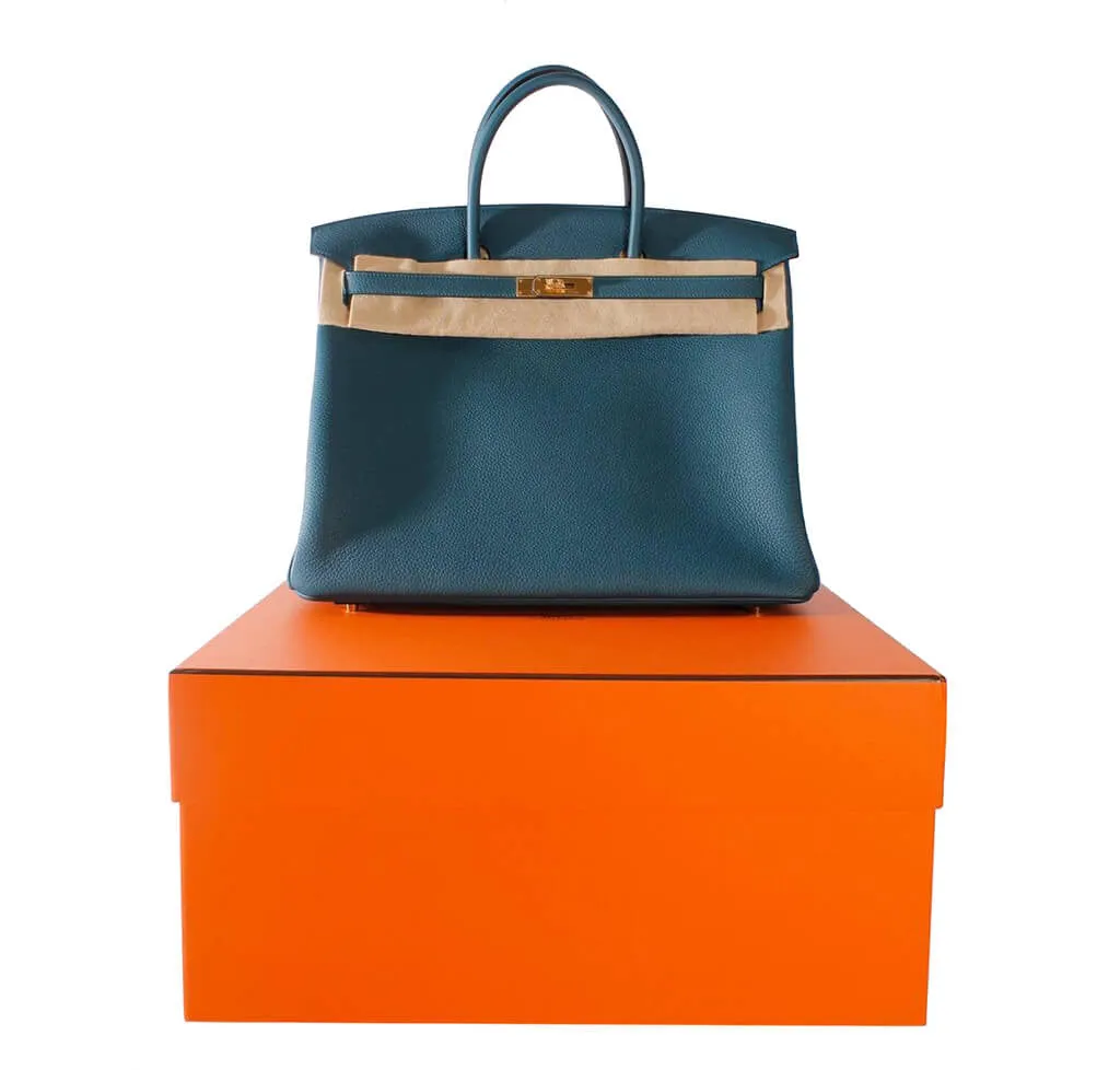 Trendy Inspired Hermès Birkin 40 Bag Bleu Covert Togo