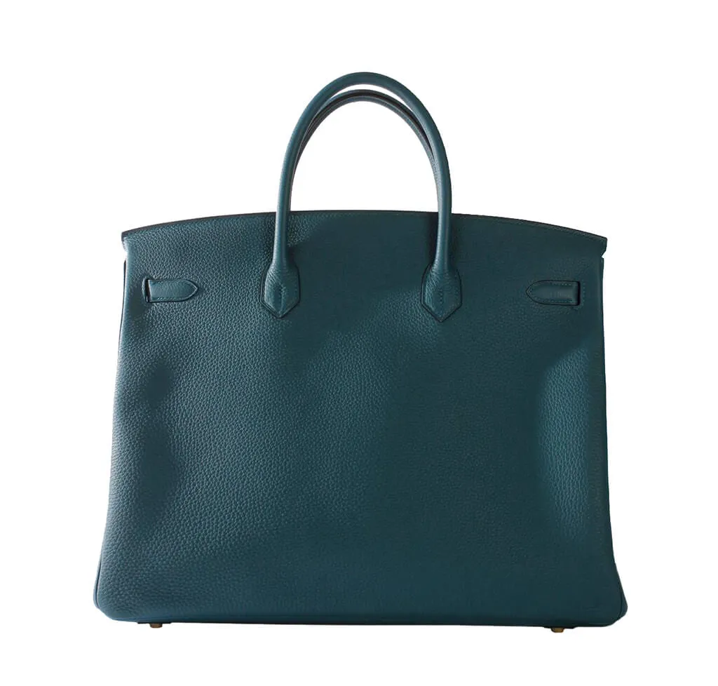 Trendy Inspired Hermès Birkin 40 Bag Bleu Covert Togo