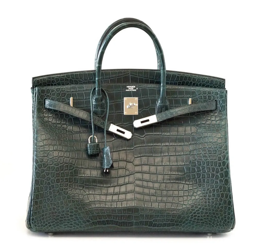 Trendy Inspired Hermès Vert Fonce Crocodile Birkin 40phw