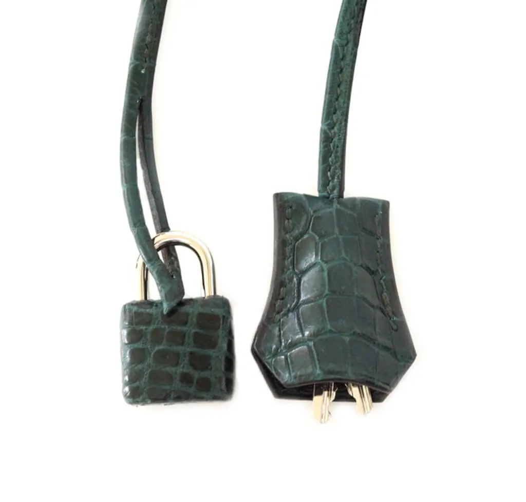 Trendy Inspired Hermès Vert Fonce Crocodile Birkin 40phw