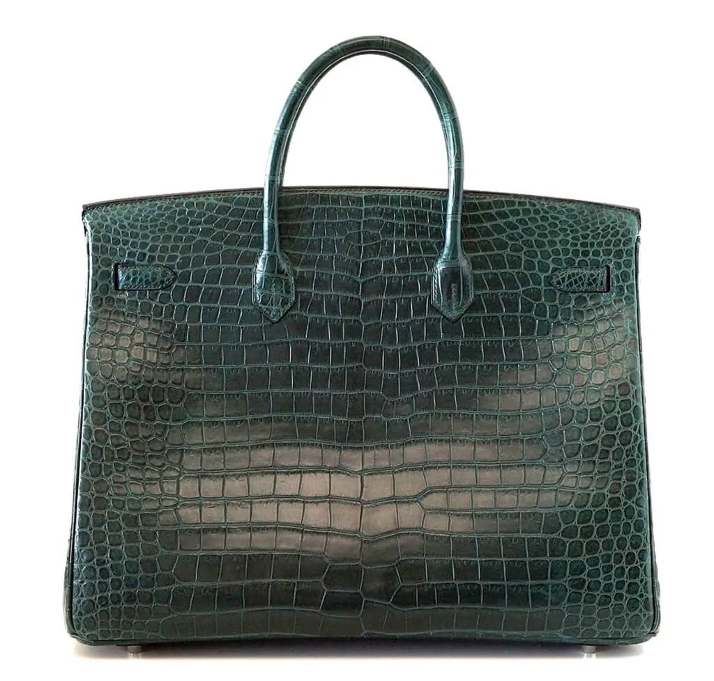 Trendy Inspired Hermès Vert Fonce Crocodile Birkin 40phw