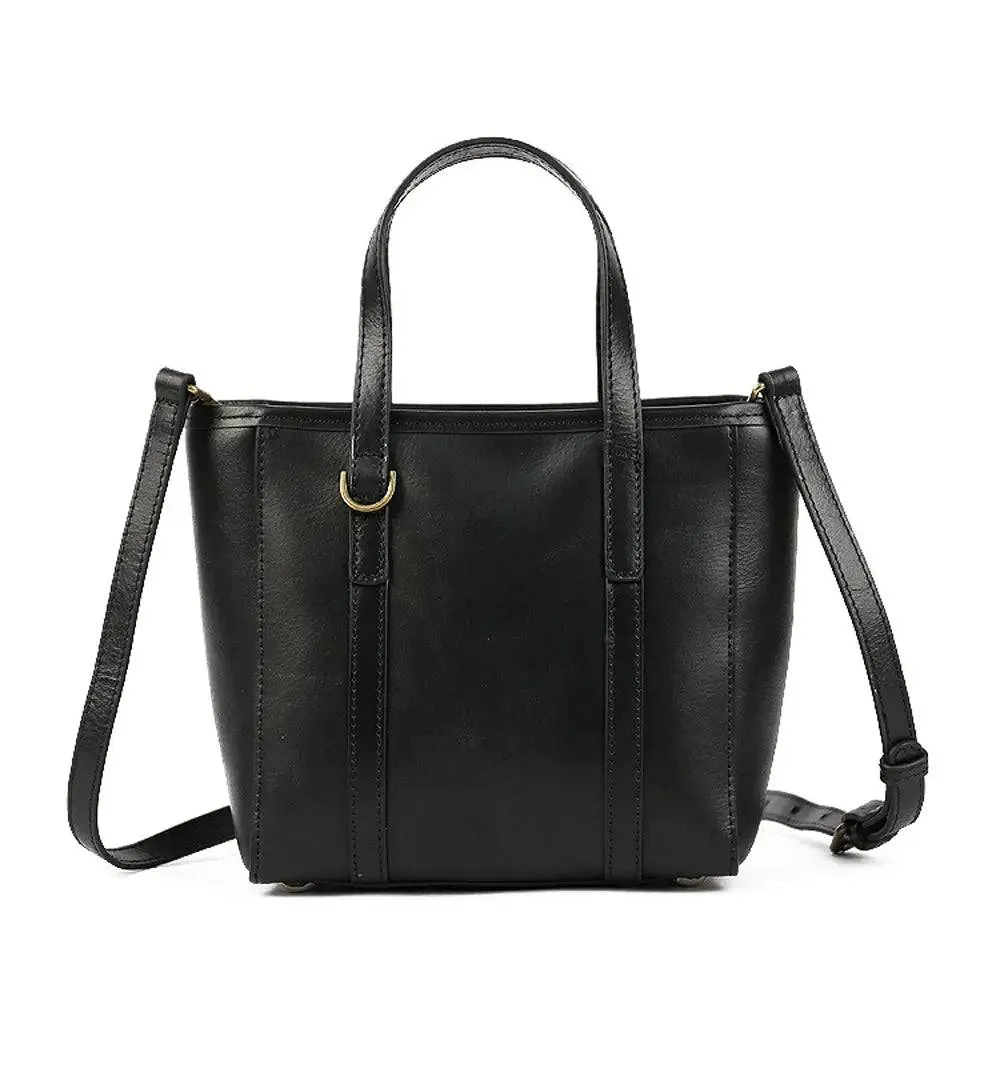 Vintage Antic Leather Shopping Tote Bag