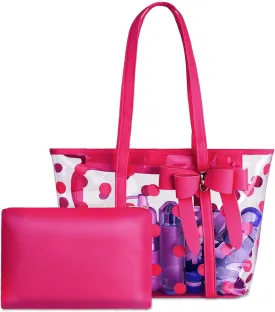 Women Waterproof PVC Clear Tote Bags Shoulder Handbag Beach Bag Shopping Work Bag
