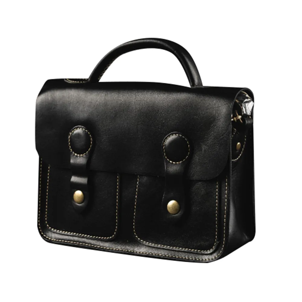 YAAGLE Female Portable Real Leather Flap Shoulder Handbag YG7116