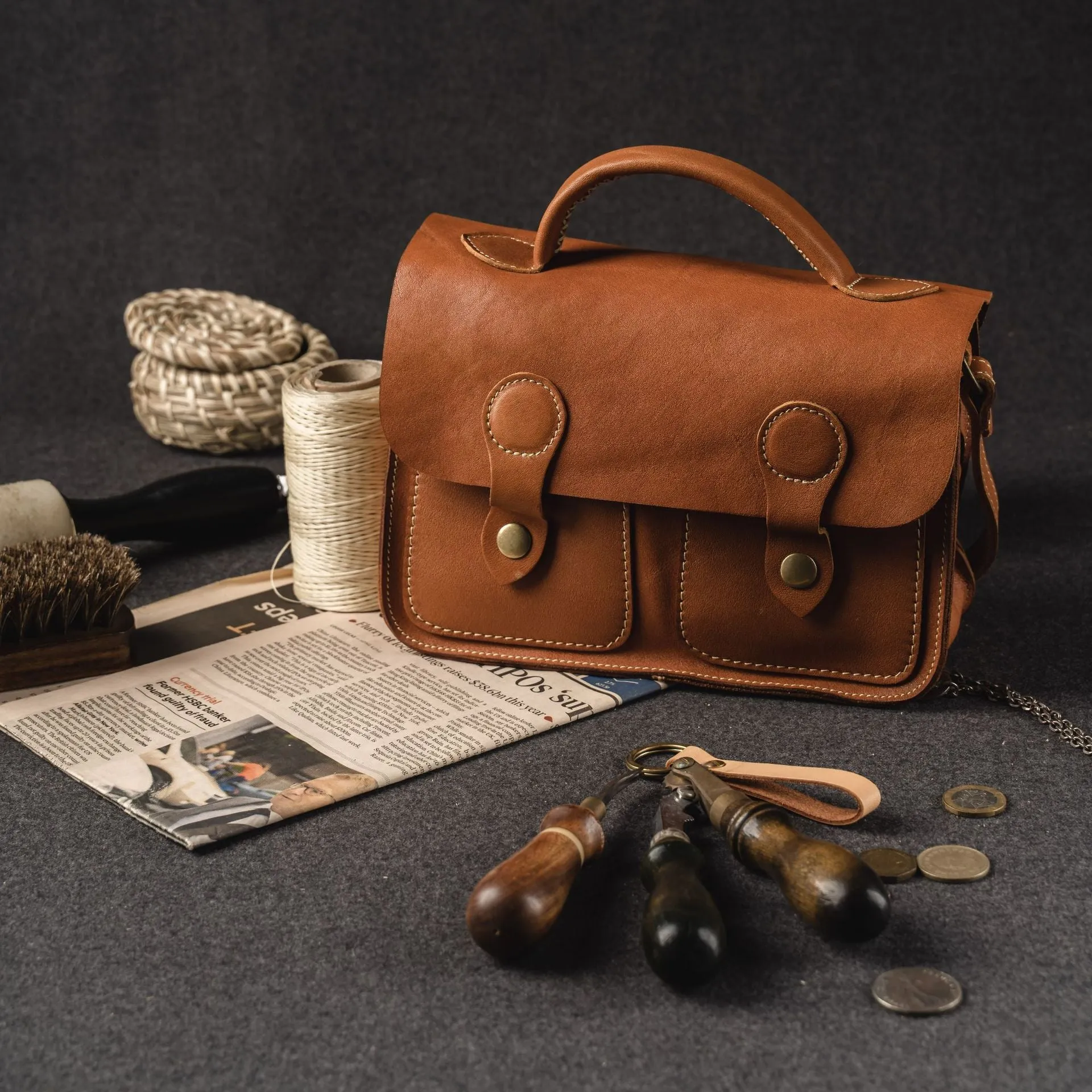 YAAGLE Female Portable Real Leather Flap Shoulder Handbag YG7116