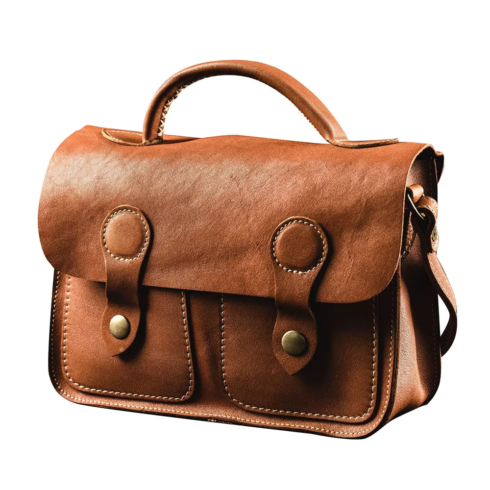 YAAGLE Female Portable Real Leather Flap Shoulder Handbag YG7116
