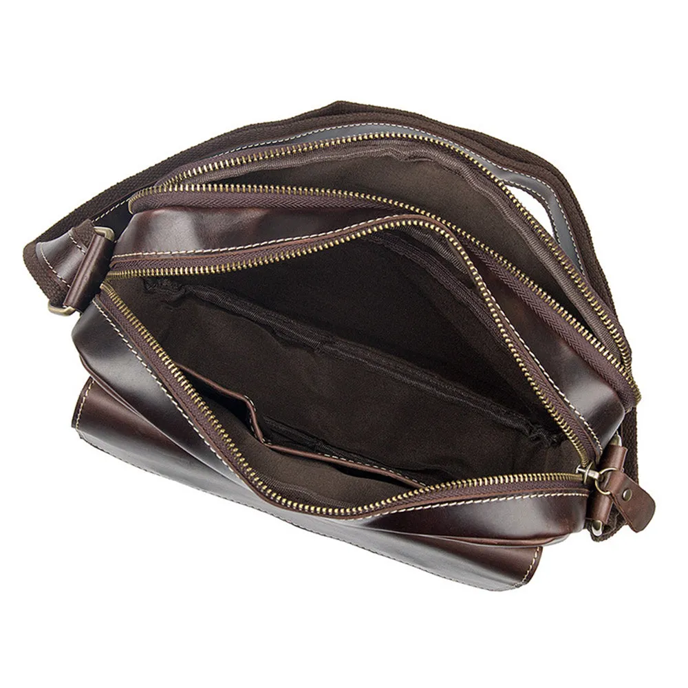 YAAGLE Men's Portable Real Leather Business Shoulder Bag YG1043X