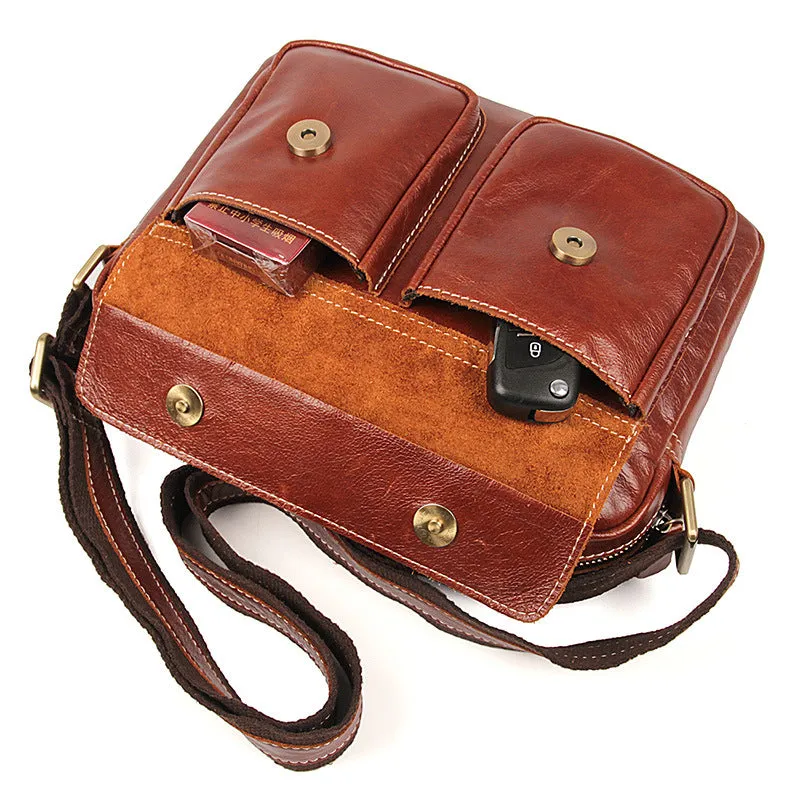 YAAGLE Men's Portable Real Leather Business Shoulder Bag YG1043X