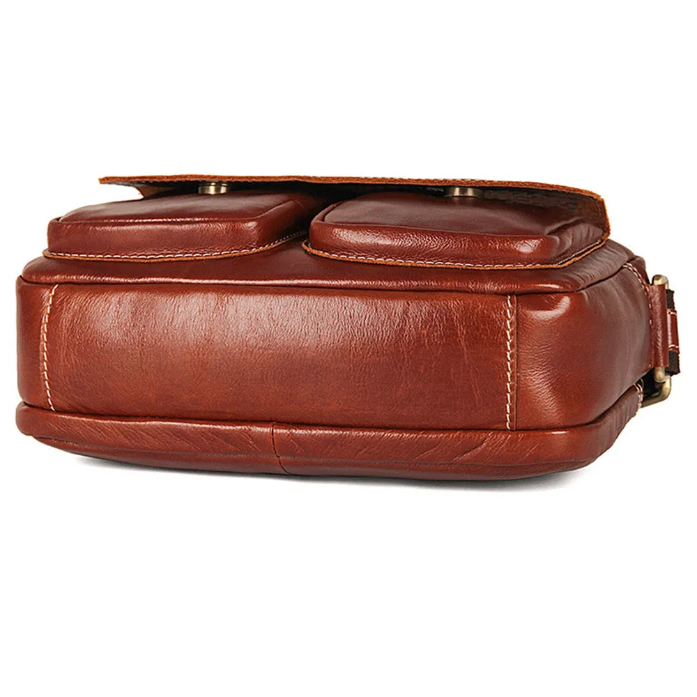 YAAGLE Men's Portable Real Leather Business Shoulder Bag YG1043X