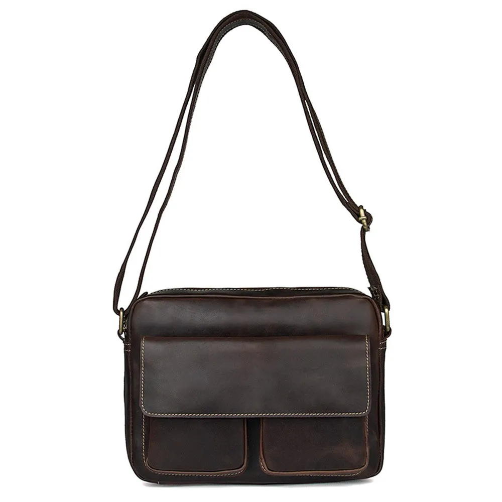 YAAGLE Men's Portable Real Leather Business Shoulder Bag YG1043X