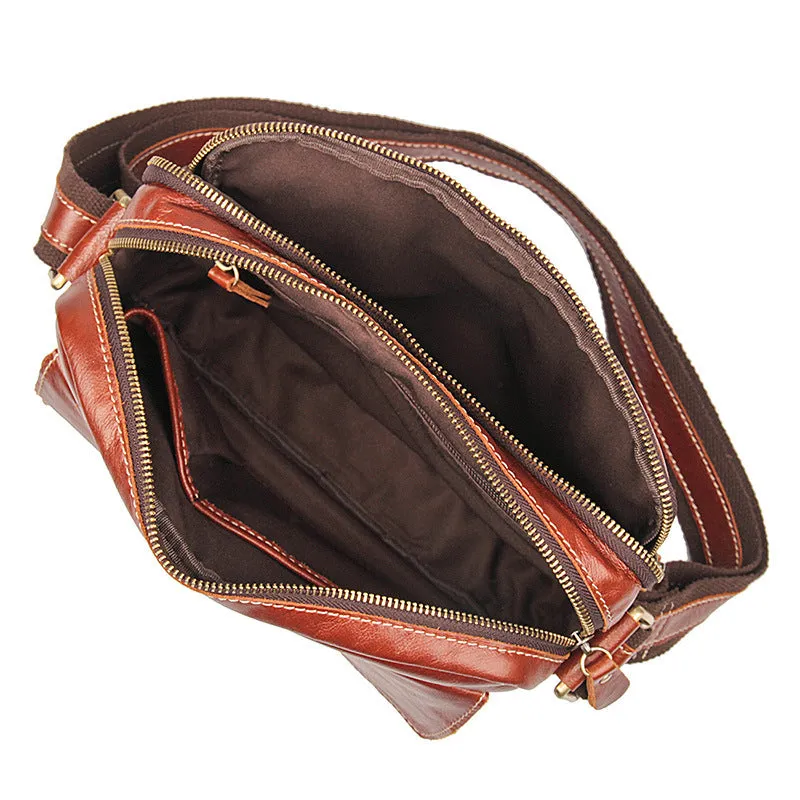 YAAGLE Men's Portable Real Leather Business Shoulder Bag YG1043X