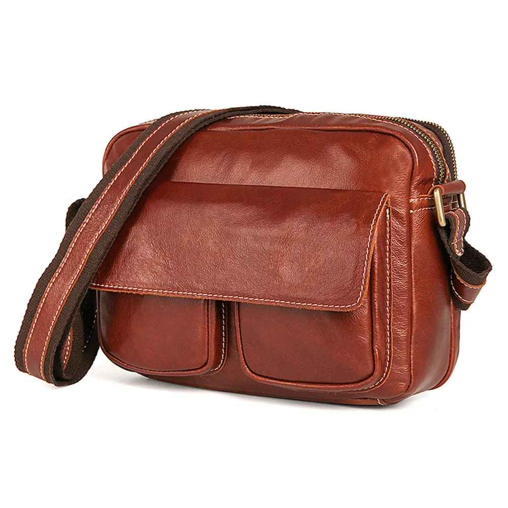 YAAGLE Men's Portable Real Leather Business Shoulder Bag YG1043X