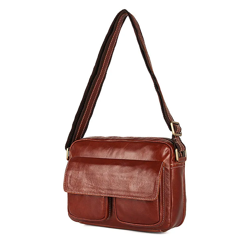 YAAGLE Men's Portable Real Leather Business Shoulder Bag YG1043X