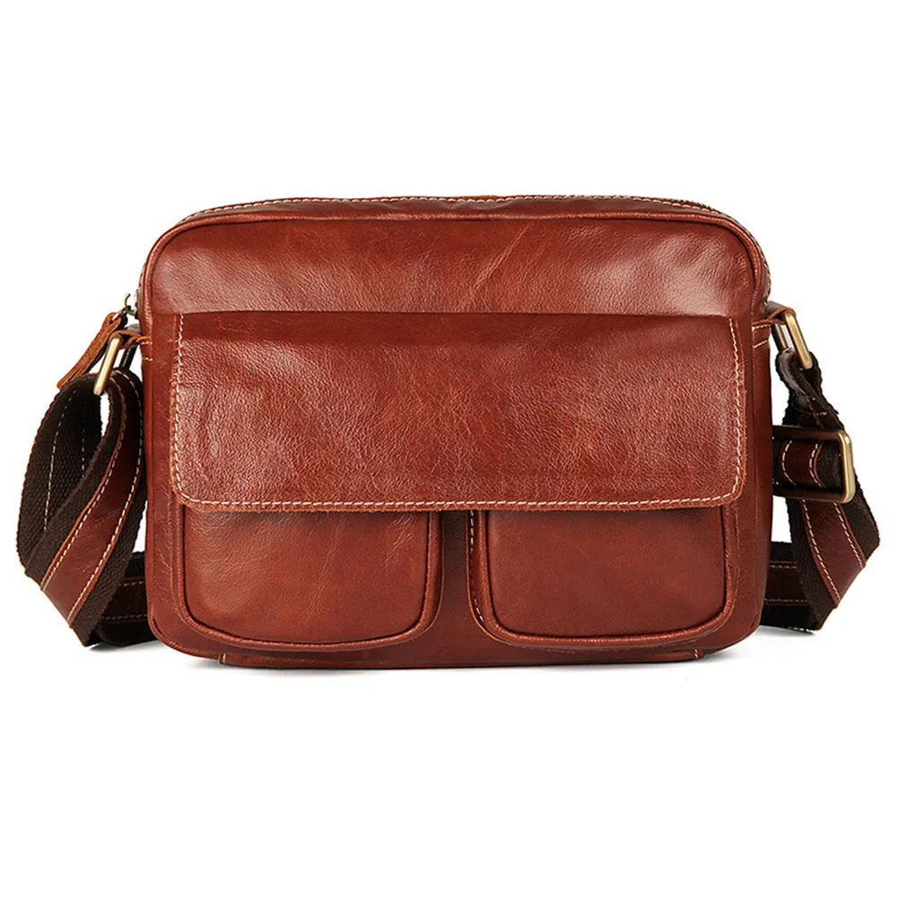 YAAGLE Men's Portable Real Leather Business Shoulder Bag YG1043X