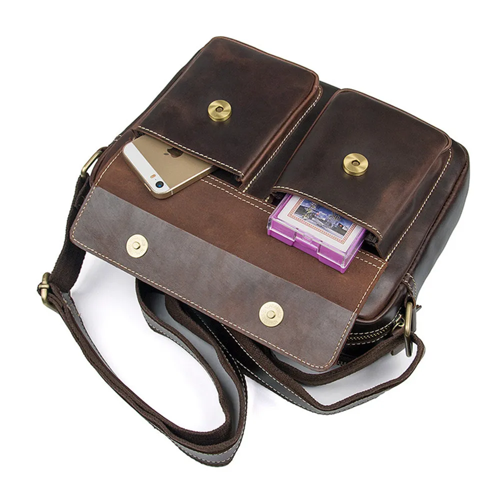 YAAGLE Men's Portable Real Leather Business Shoulder Bag YG1043X