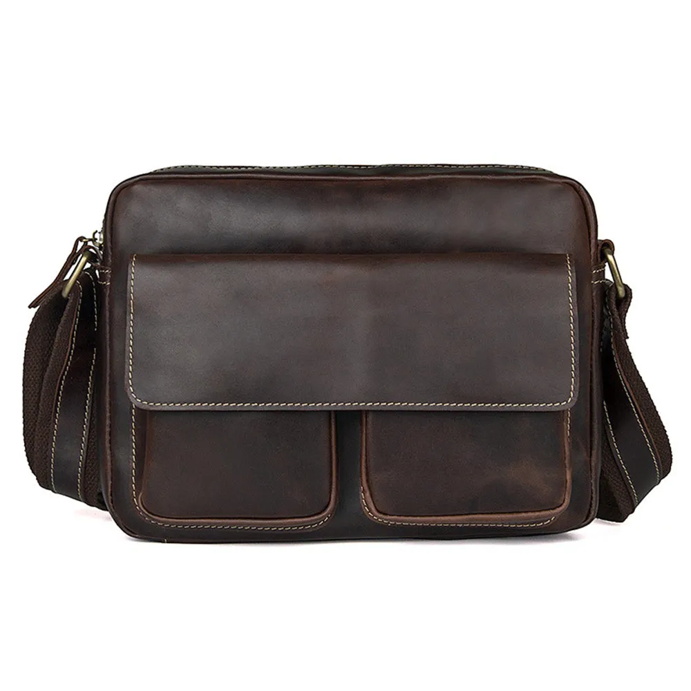 YAAGLE Men's Portable Real Leather Business Shoulder Bag YG1043X