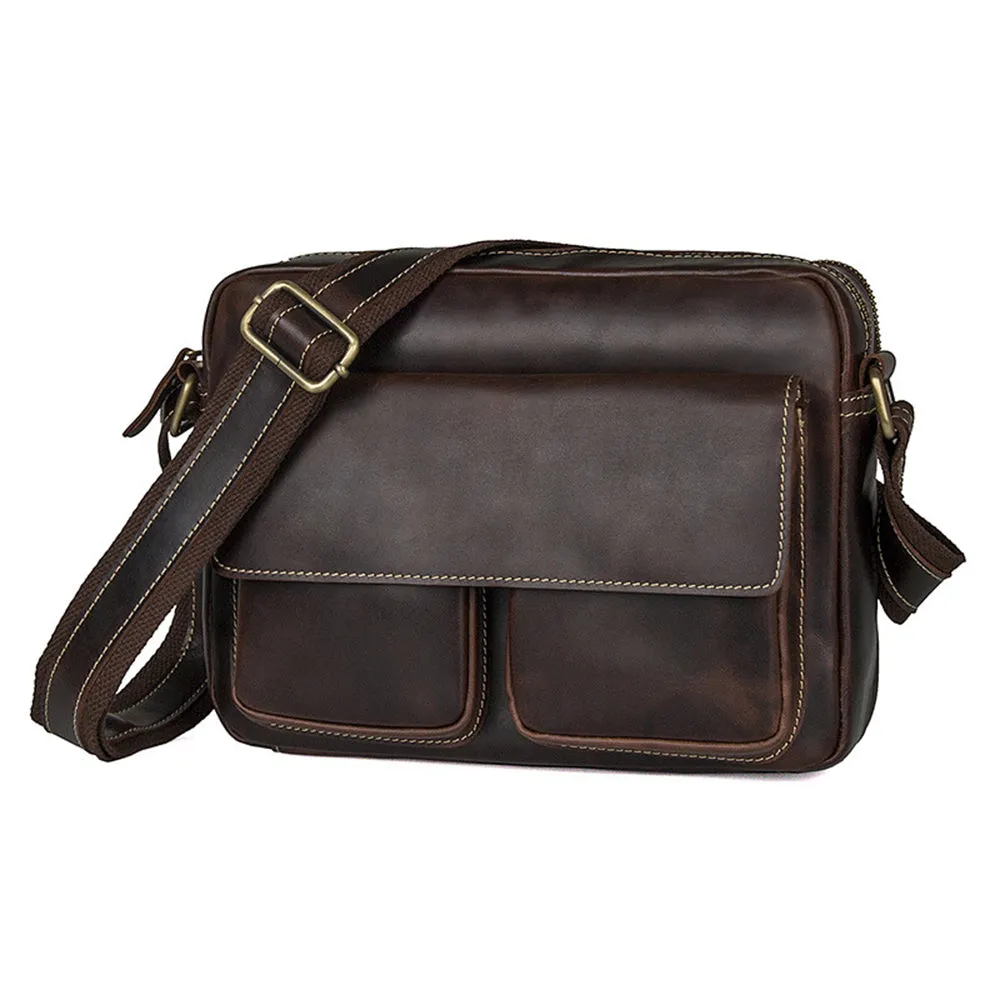 YAAGLE Men's Portable Real Leather Business Shoulder Bag YG1043X