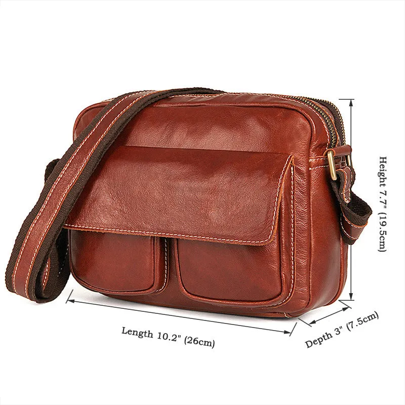 YAAGLE Men's Portable Real Leather Business Shoulder Bag YG1043X